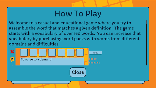 Uncrossed Words Screen 3