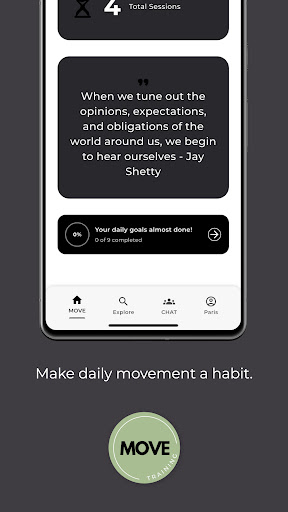 Screenshot of MOVE Training