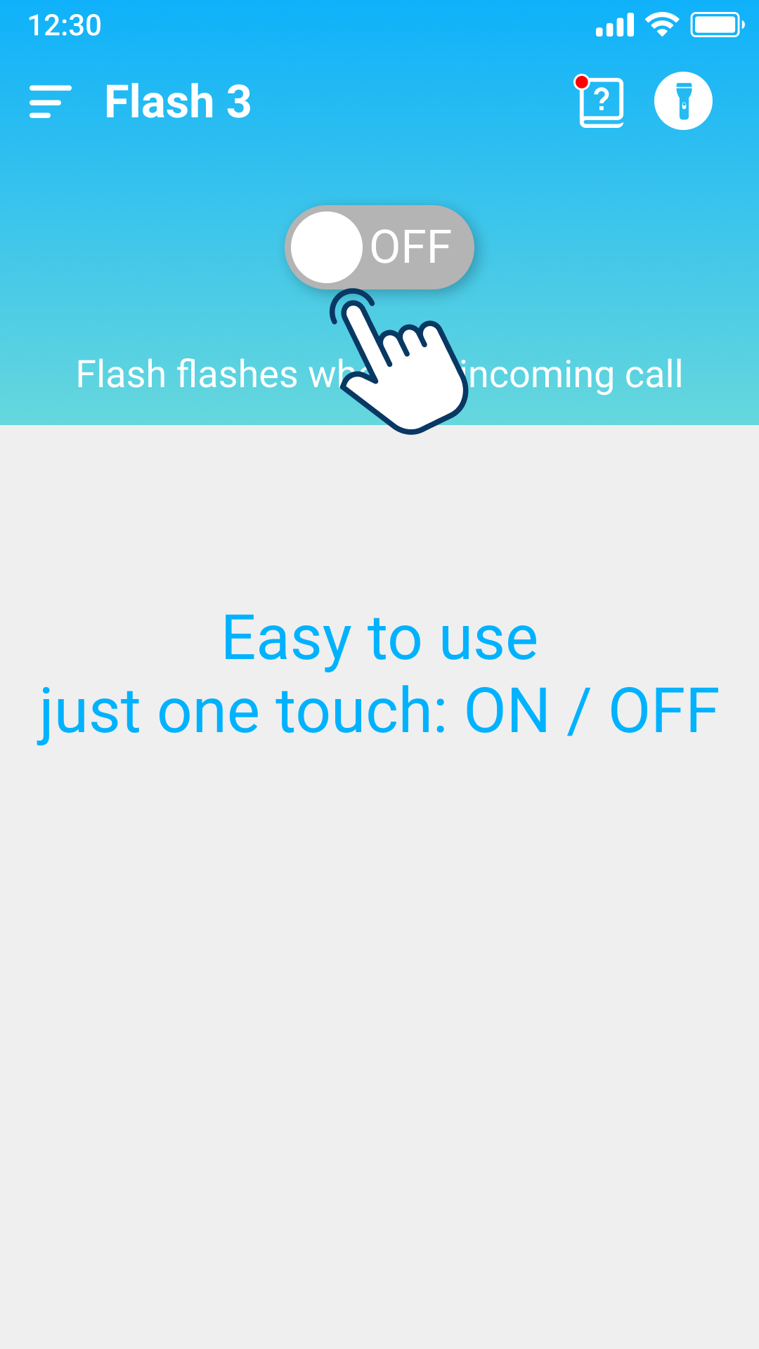 Flash Notification On Call 