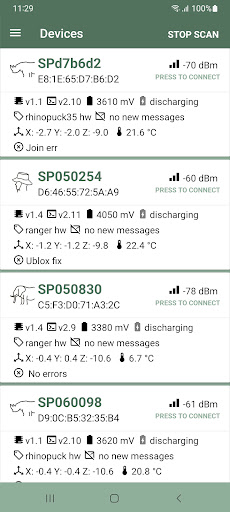 Android application Smart Parks Connect screenshort