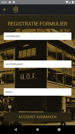 H.O.F. Beheren App Screen 3