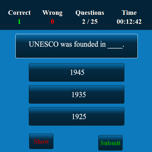International Organizations MC Screen 3