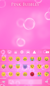 Pink Bubbles Animated Keyboard