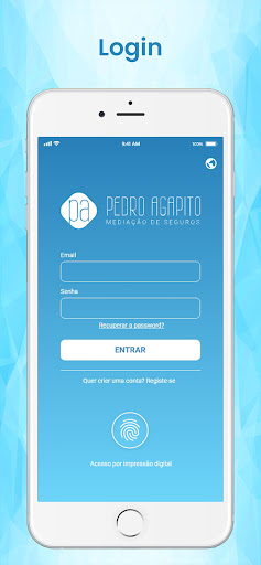 Android application Pedro Agapito Seguros screenshort