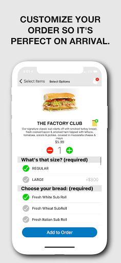 Android application Sandwich Factory screenshort