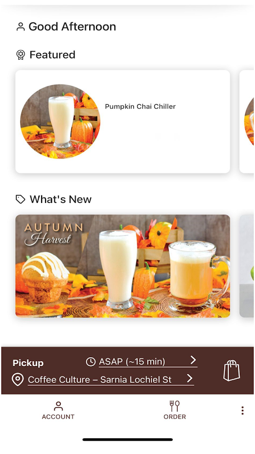 Android application Coffee Culture Manitoba screenshot