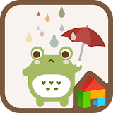 Frog in the rain dodol theme icon