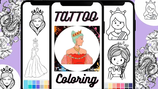 Tattoo Queen Coloring Book
