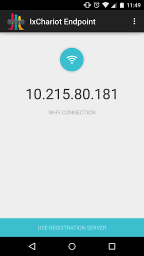 Android application IxChariot Endpoint screenshort