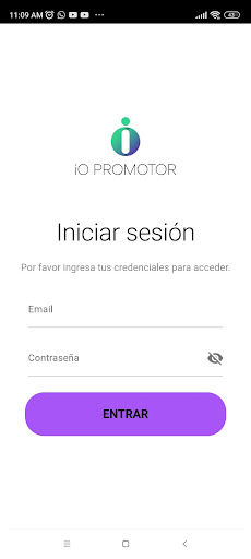 Android application iO Promotor screenshort