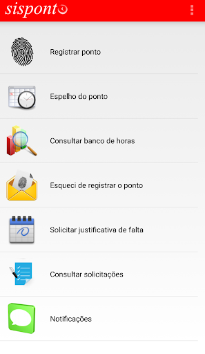 Android application Sisponto Mobile Colaborador screenshort