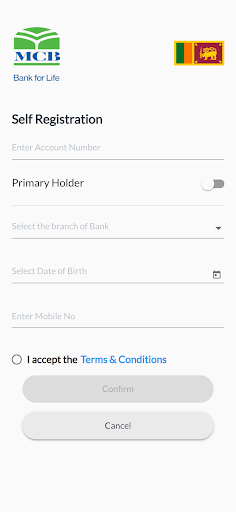 MCB Sri Lanka Mobile Banking Screen 3
