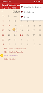 Perú Emoticono Calendario