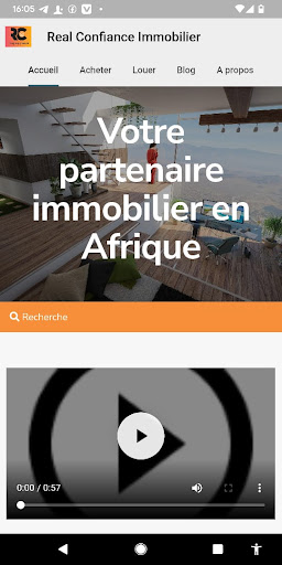 Android application Real Confiance Immobilier screenshort