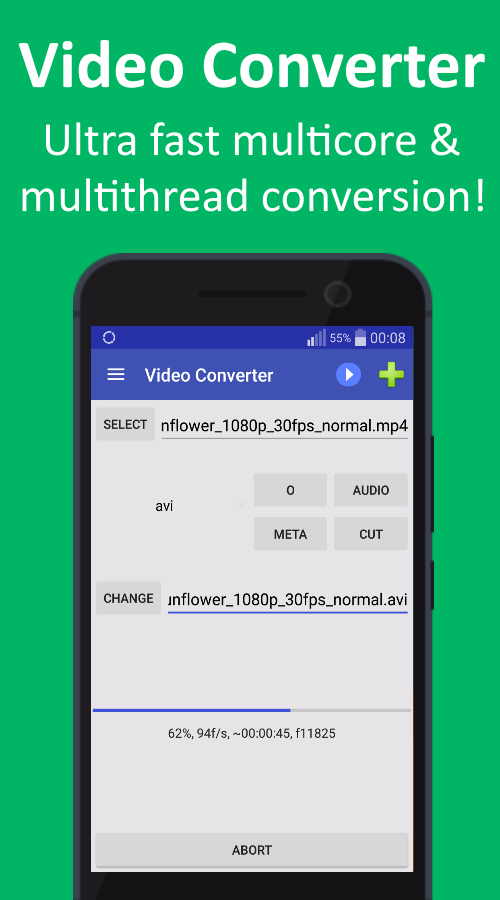 Android application Video Converter PRO Key screenshort