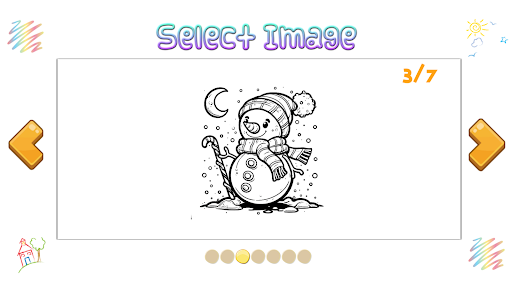 Snowman Christmas Color Book Screen 3