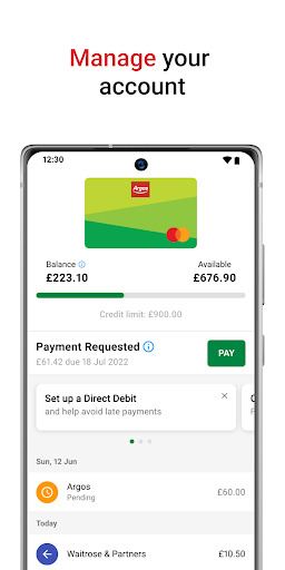 Argos Classic Credit Card Screen 2