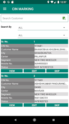 MAS Customer Verification Screen 3