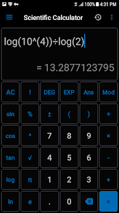 Captura de pantalla de la calculadora NT
