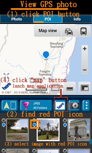 GPS Photo Viewer (use HereMap) Screen 3