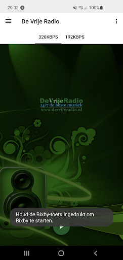 Android application De Vrije Radio screenshort