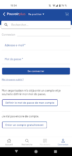 Android application Pouvoir plus screenshort