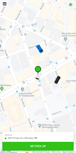 MY CAB app Winnipeg Screen 2