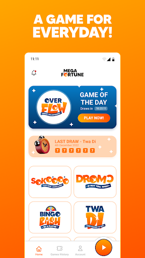 Android application Mega Fortune screenshort