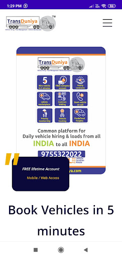 Android application TransDuniya screenshort