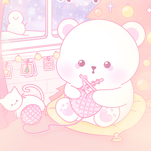 DAGOM pink Christmas theme logo