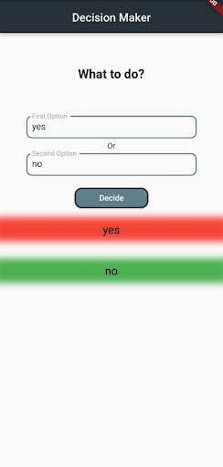 Simple Decision Maker Screen 2