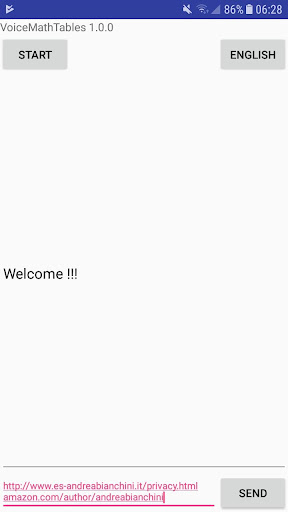 Android application VoiceMathTables screenshort