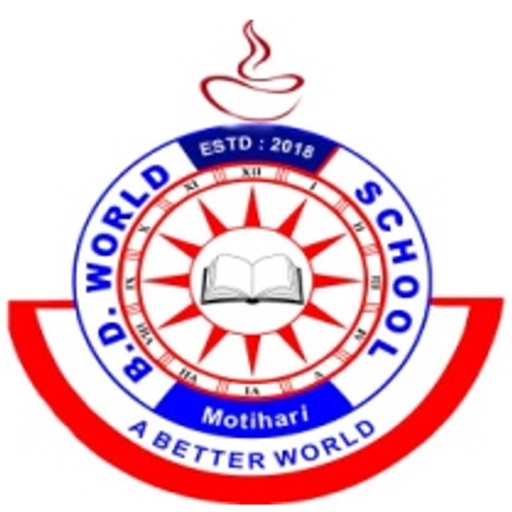 B D World School logo
