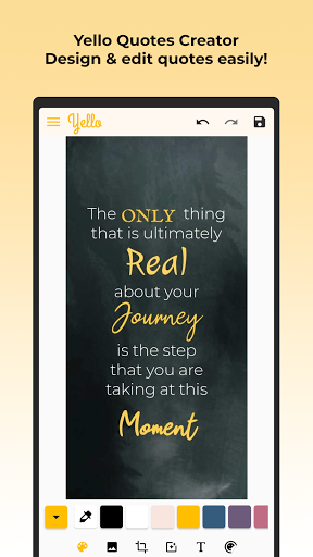 Android application Yello - Quotes Creator screenshort