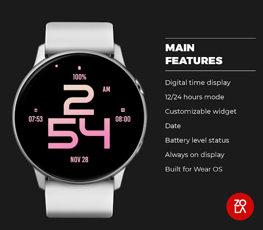 Blush Pink Stylish Watch Face Screen 2