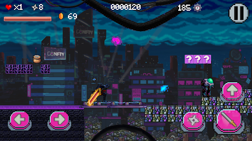 Android application Cyber Samurai Pixel Hero screenshort