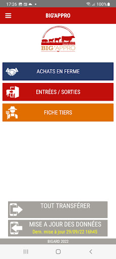 Android application Big'Appro screenshort