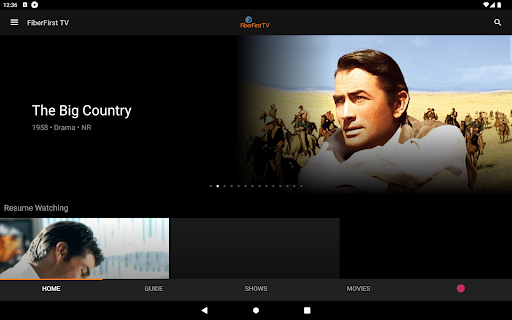 Screenshot of FiberFirst TV