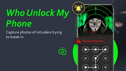 Android application Who touch my phone: Anti theft screenshort