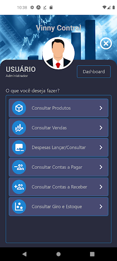 Vinny Control Screen 2