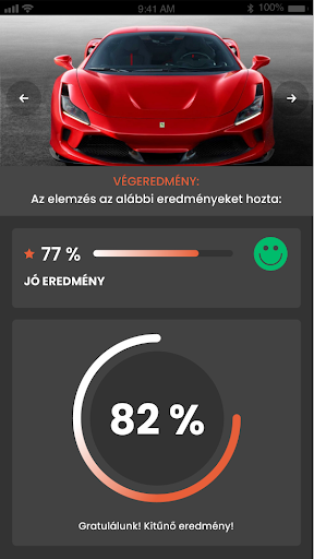 Autó elemző rendszer Screen 2