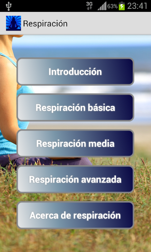 Android application Respiración screenshort
