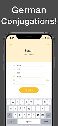 Android application Conjuu - German Conjugation screenshort