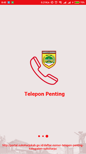 Android application Telepon Penting screenshort