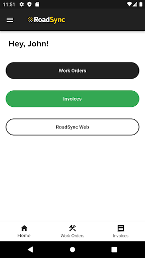 Android application RoadSync Checkout screenshort