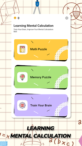 Android application Practice Mental Math screenshort
