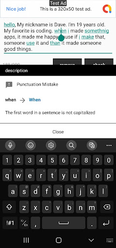 Grammar Spelling Checker Easy Screen 3