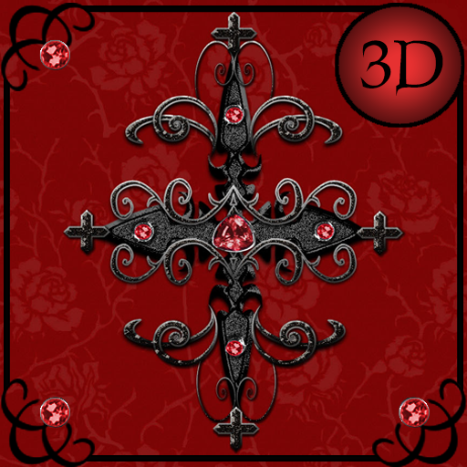 Red Gothic Cross 3D Next Launc 1.1 Icon