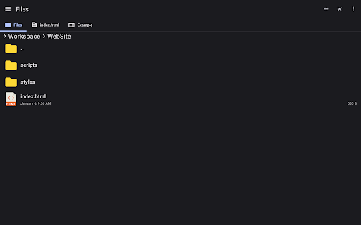 Screenshot of WebCode - html, css, js ide