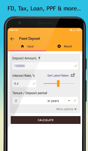 Bank FD Calculators - Fineezy Screen 3